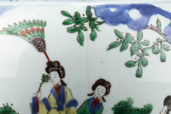 古玩陶瓷清康熙·青花五彩蟾宮折桂圖將軍蓋罐拍賣，當前價格25992元