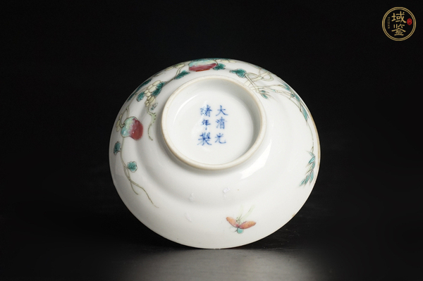 古玩陶瓷清光緒·粉彩過墻籟瓜紋盤（官）真品鑒賞圖