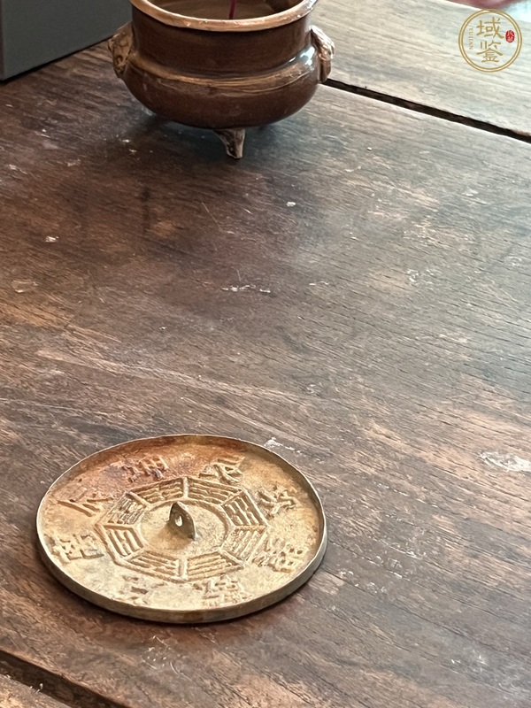 古玩銅器工藝八卦鏡真品鑒賞圖