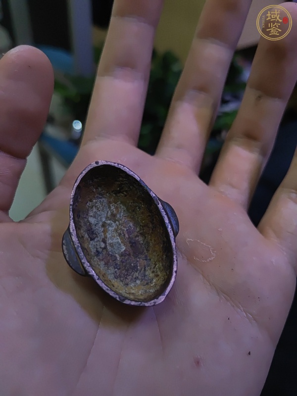 古玩銅器現代仿品青銅耳杯真品鑒賞圖