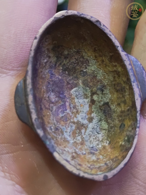古玩銅器現代仿品青銅耳杯真品鑒賞圖