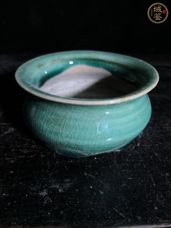 古玩陶瓷綠釉香爐真品鑒賞圖