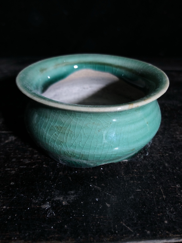 古玩陶瓷綠釉香爐拍賣,當(dāng)前價(jià)格58元