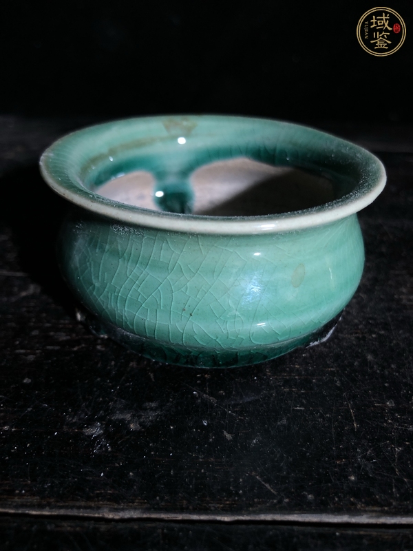 古玩陶瓷綠釉香爐真品鑒賞圖