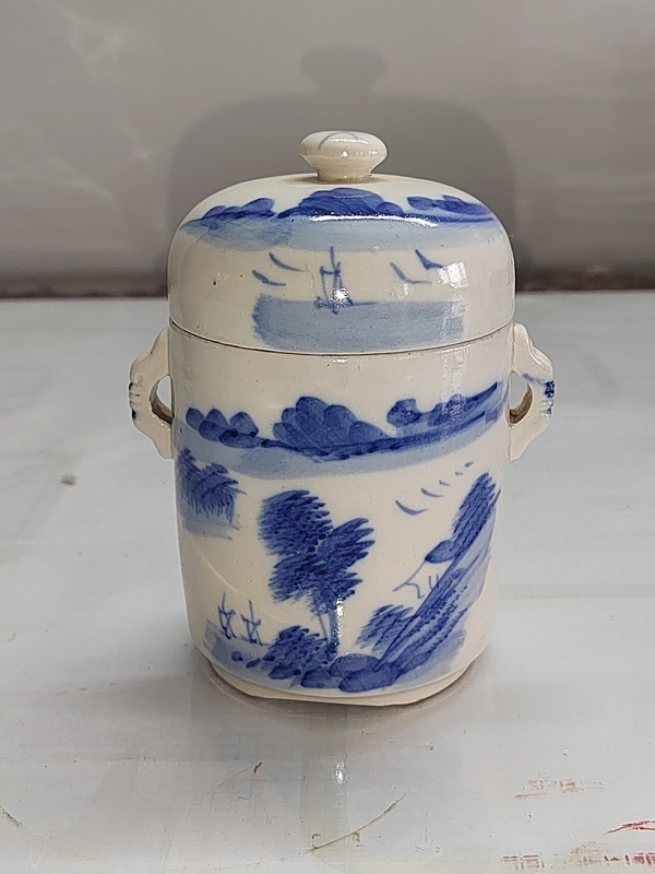 古玩陶瓷青花蓋盅拍賣，當(dāng)前價格400元