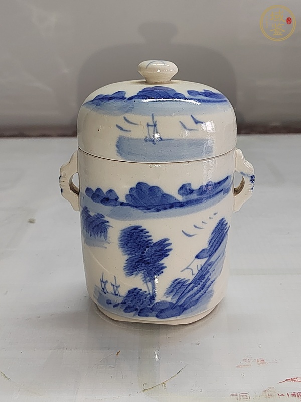 古玩陶瓷青花蓋盅真品鑒賞圖