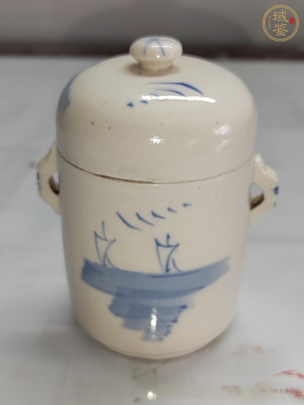 古玩陶瓷青花蓋盅真品鑒賞圖
