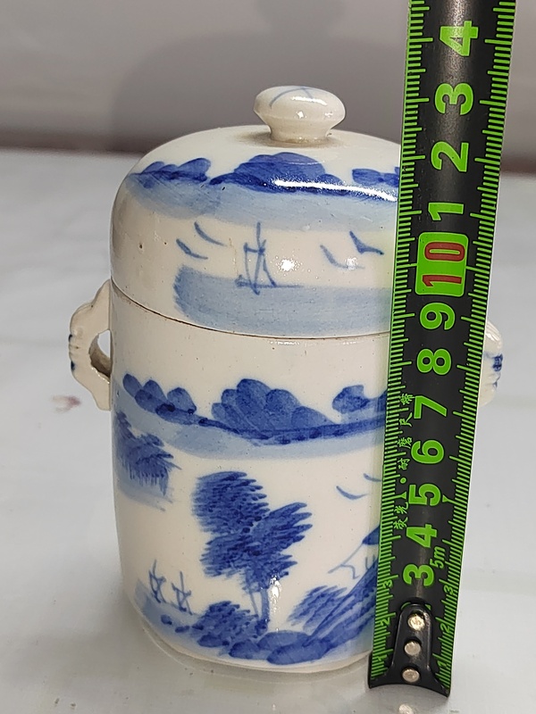 古玩陶瓷青花蓋盅拍賣，當(dāng)前價格400元