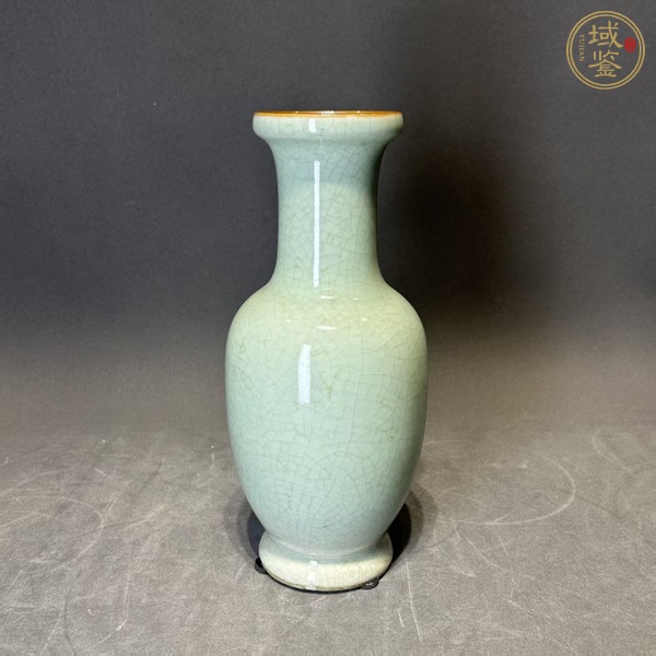 古玩陶瓷哥釉花蘭瓶真品鑒賞圖