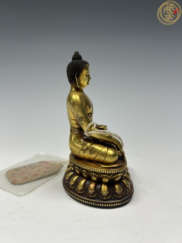 古玩銅器銅鎏金釋迦摩尼真品鑒賞圖