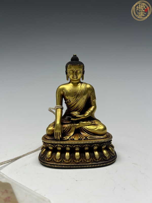 古玩銅器銅鎏金釋迦摩尼真品鑒賞圖