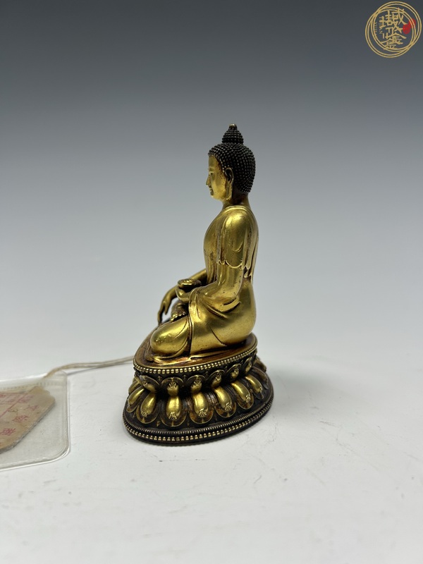 古玩銅鎏金釋迦摩尼真品鑒賞圖