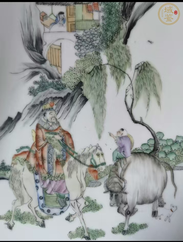 古玩陶瓷人物紋瓷板畫真品鑒賞圖