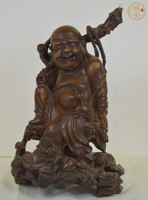 古玩雜項(xiàng)彌勒木雕真品鑒賞圖