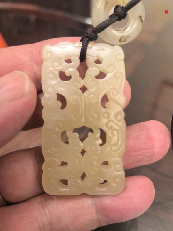 古玩玉器雙龍佩真品鑒賞圖