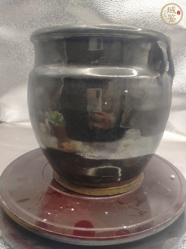 古玩磁州窯系黑釉雙系 罐真品鑒賞圖