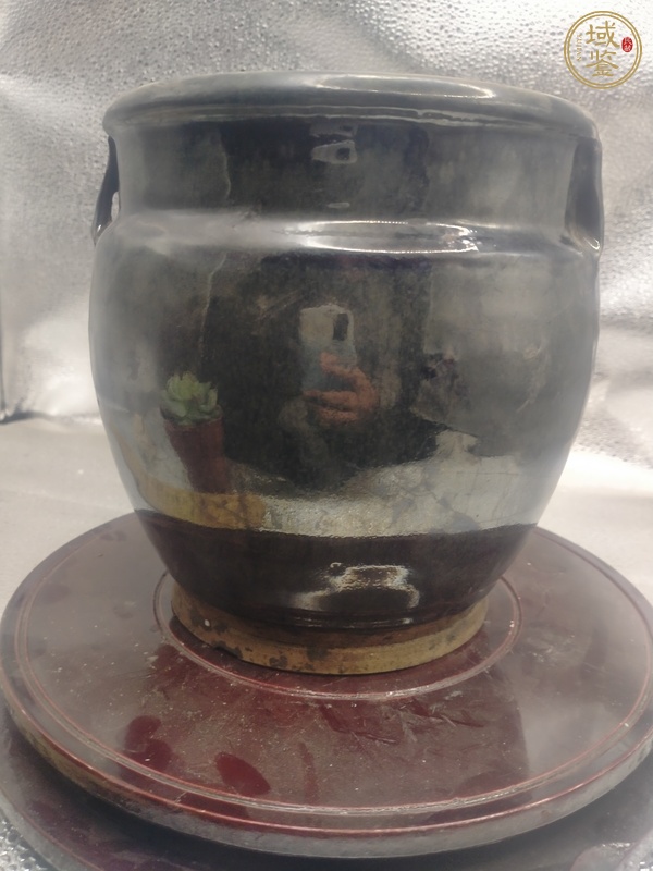 古玩陶瓷磁州窯系黑釉雙系 罐真品鑒賞圖