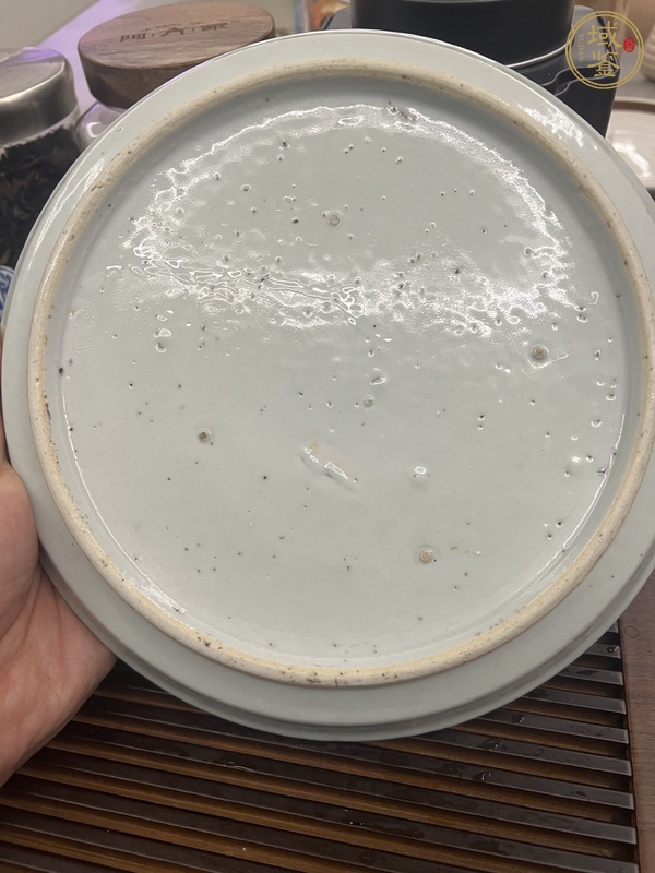 古玩陶瓷青花山水人物盤真品鑒賞圖