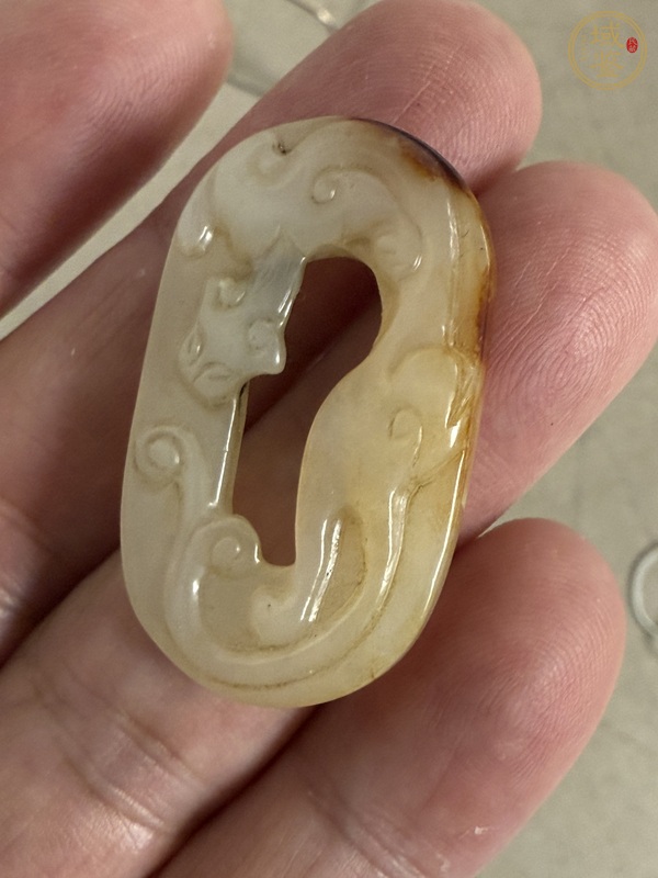 古玩玉器仿古螭龍紋玉環(huán)真品鑒賞圖