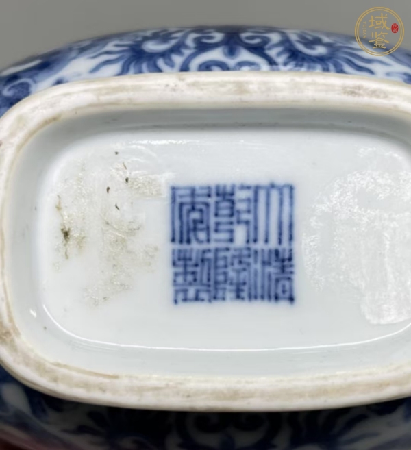 古玩陶瓷青花雙龍捧壽綬帶葫蘆瓶真品鑒賞圖