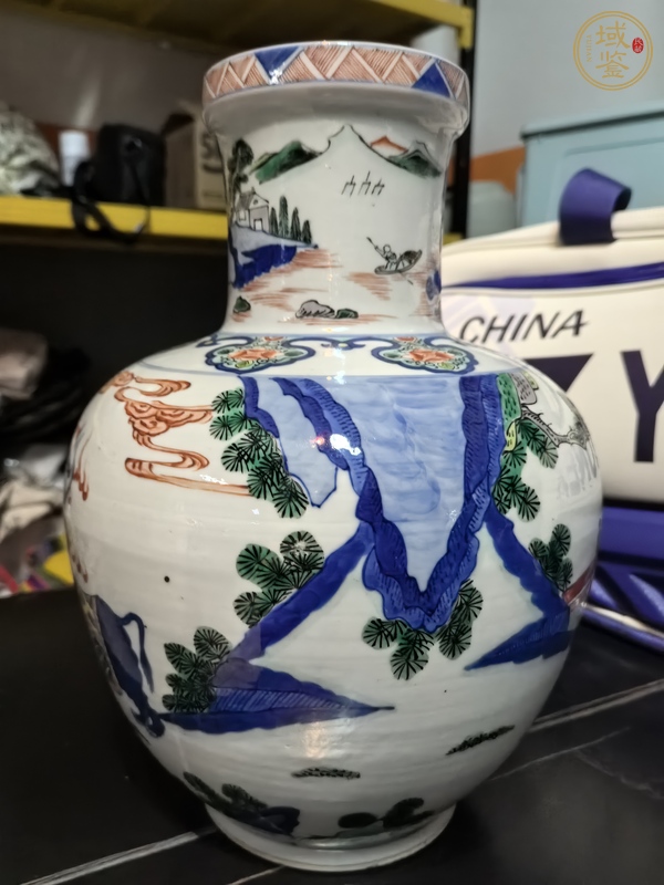 古玩陶瓷五彩瓶真品鑒賞圖