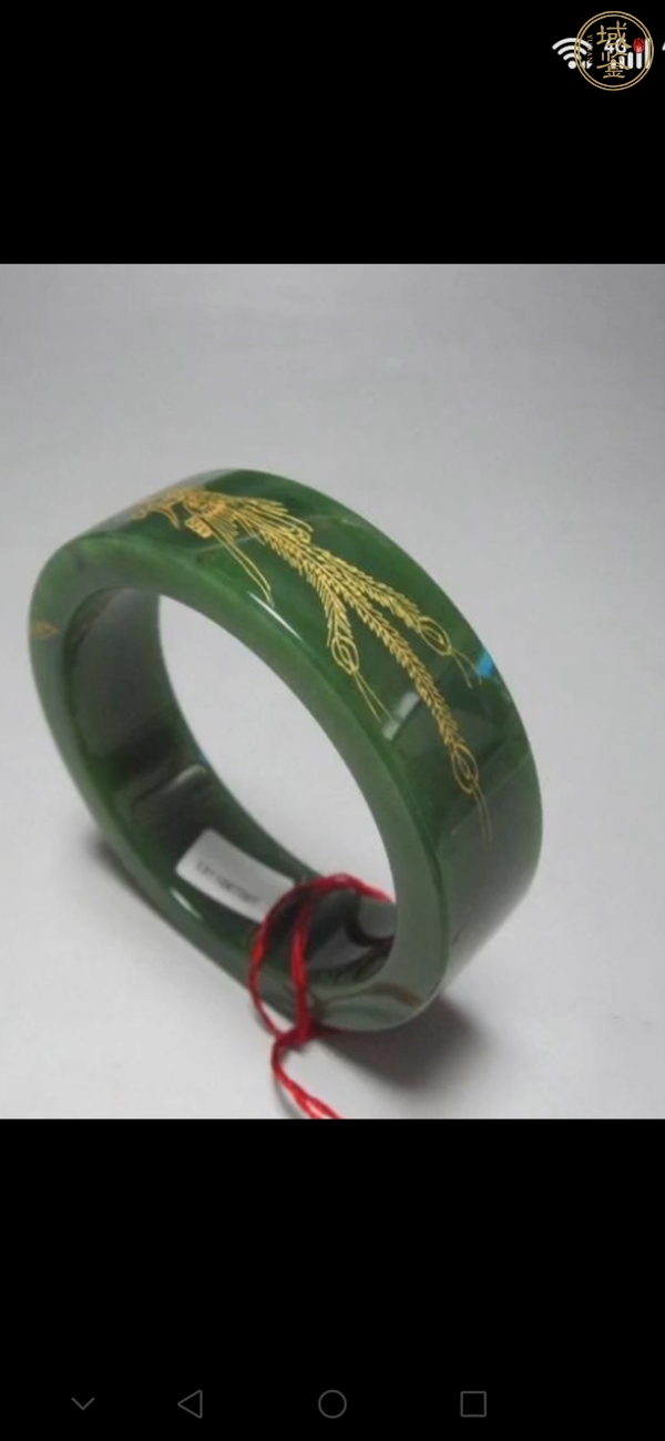 古玩玉器和田碧玉手鐲真品鑒賞圖