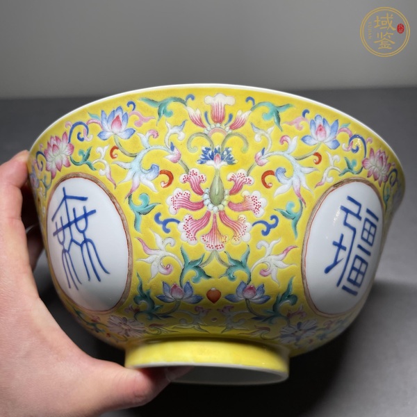古玩陶瓷光緒官窯粉彩碗真品鑒賞圖