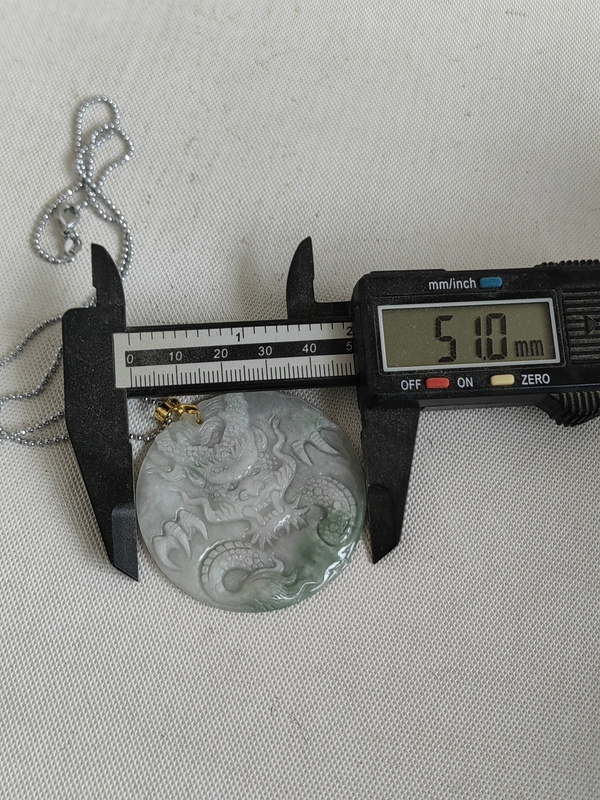 古玩玉器天然翡翠雕“龍紋牌”拍賣，當前價格298元