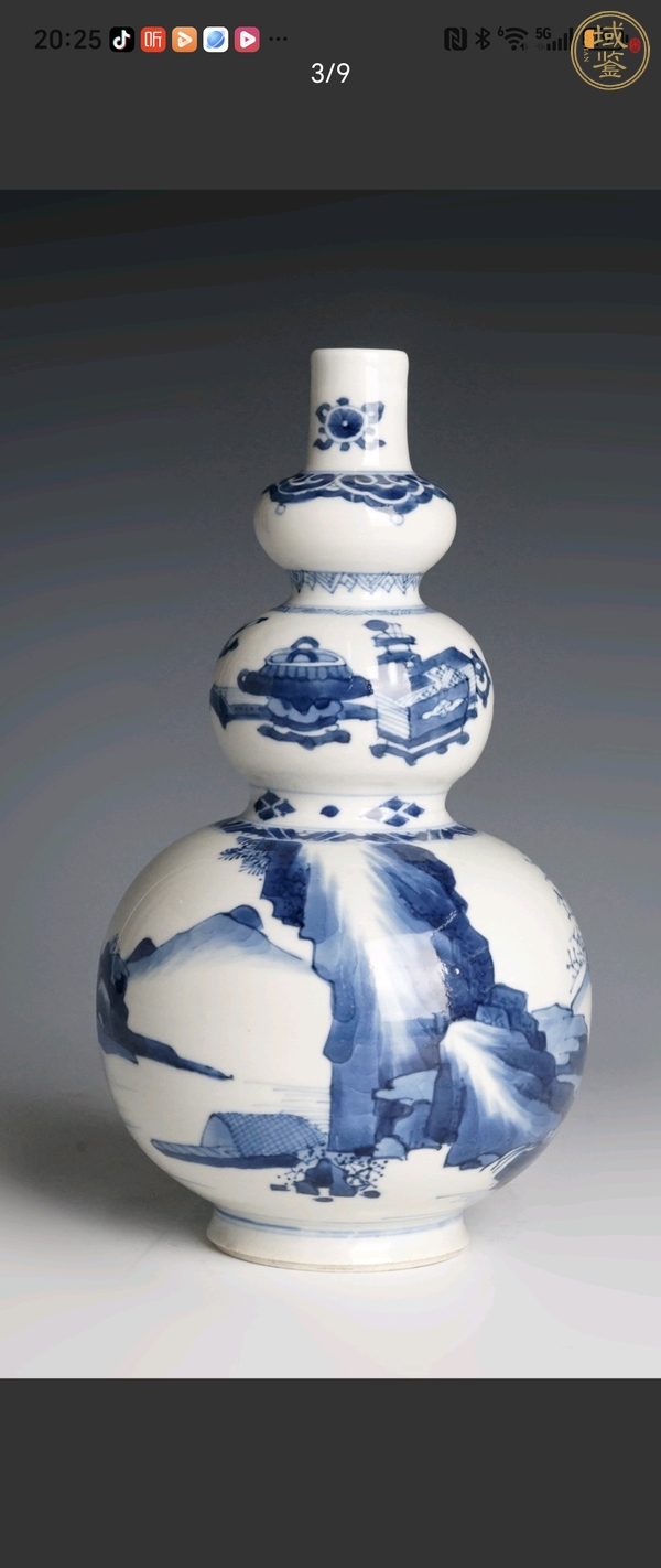 古玩陶瓷青花葫蘆瓶真品鑒賞圖
