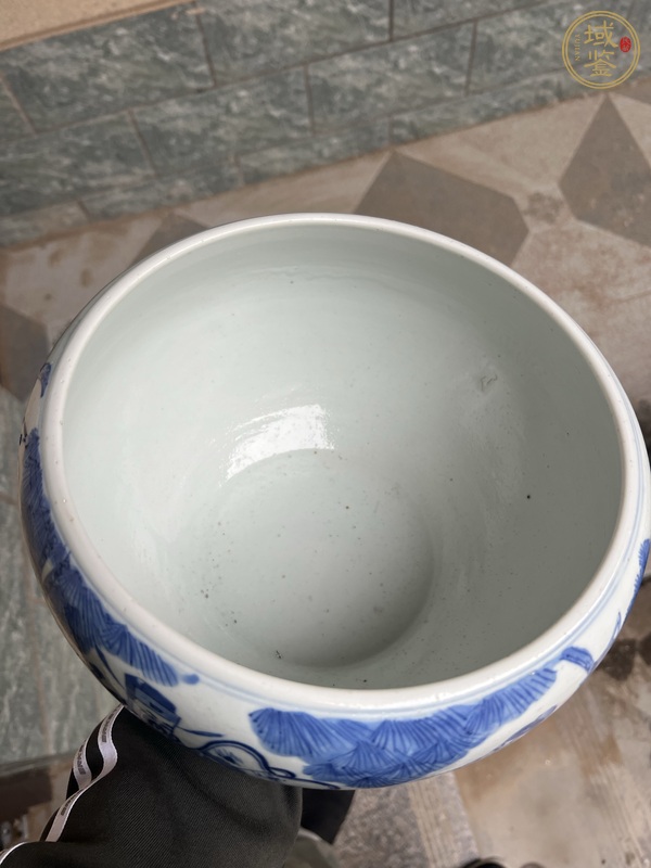 古玩陶瓷青花福祿壽三星人物紋三足香爐真品鑒賞圖