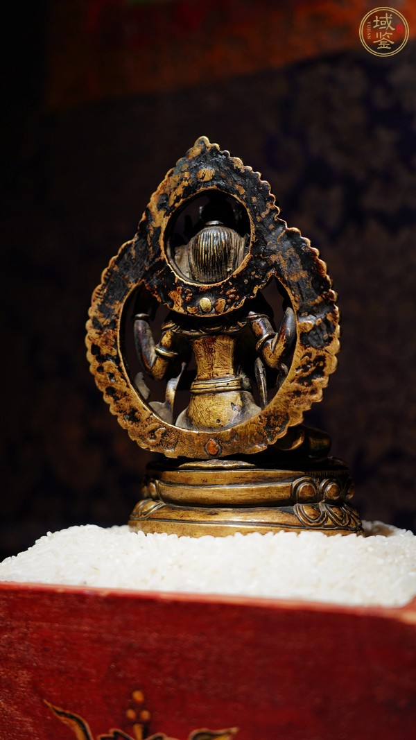 古玩銅器四臂觀世英菩薩真品鑒賞圖