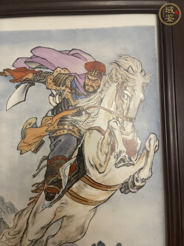 古玩陶瓷粉彩人物瓷板真品鑒賞圖