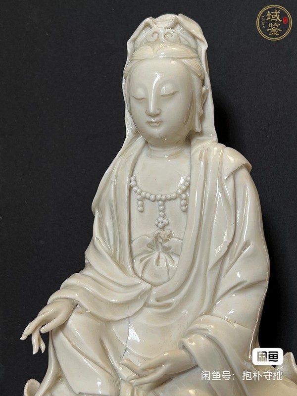 古玩陶瓷德化窯觀音塑像真品鑒賞圖