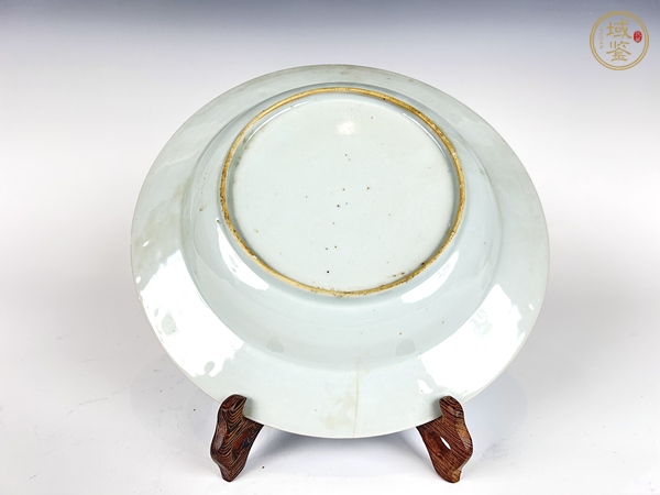 古玩陶瓷清康熙 · 荷塘鴛鴦青花盤真品鑒賞圖