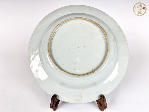 古玩陶瓷清康熙 · 荷塘鴛鴦青花盤真品鑒賞圖