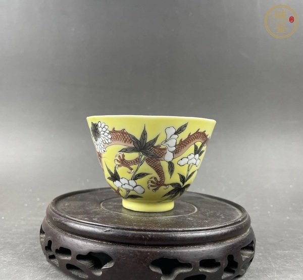 古玩陶瓷大雅齋風(fēng)格仰鐘杯真品鑒賞圖