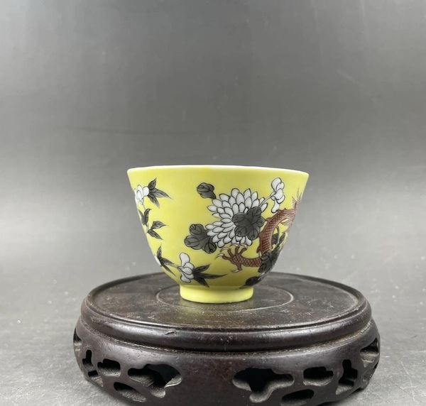 古玩陶瓷大雅齋風(fēng)格仰鐘杯拍賣(mài),當(dāng)前價(jià)格1300元