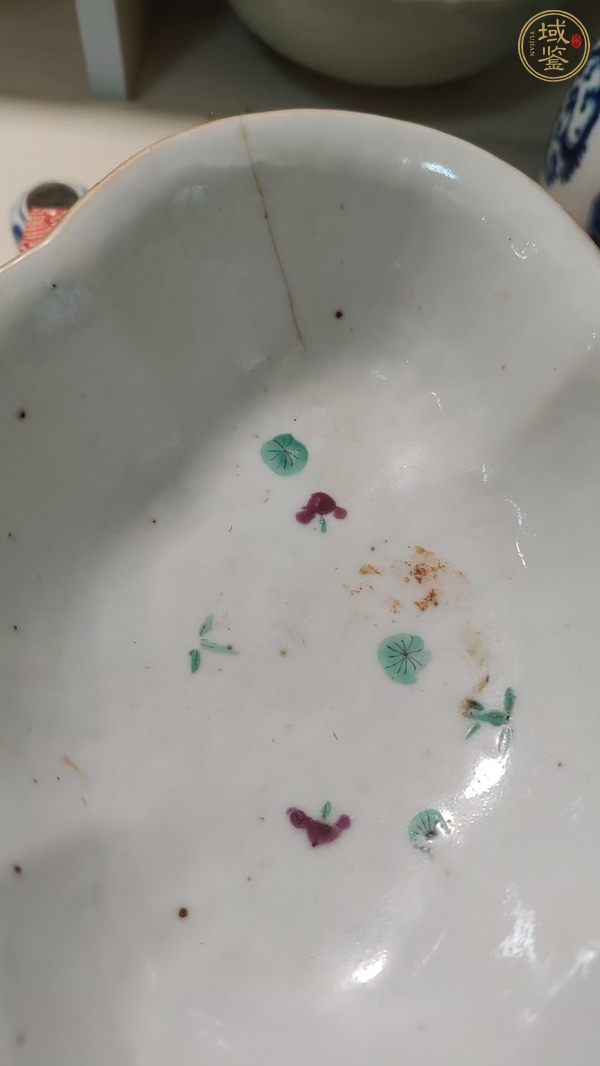 古玩粉彩貢盤真品鑒賞圖