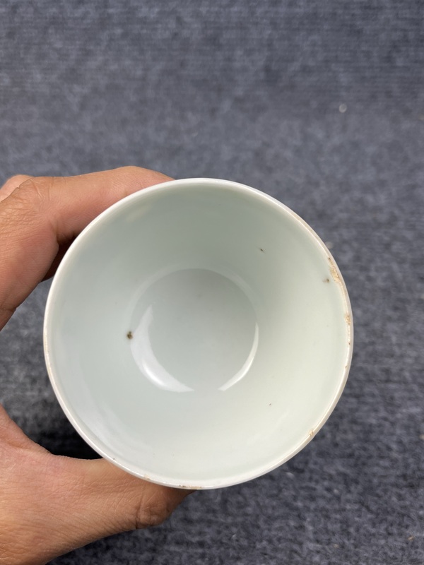 古玩陶瓷青花漁樵耕讀仰鐘杯拍賣，當(dāng)前價(jià)格1388元