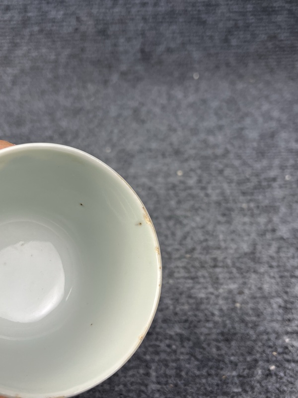 古玩陶瓷青花漁樵耕讀仰鐘杯拍賣，當(dāng)前價(jià)格1388元