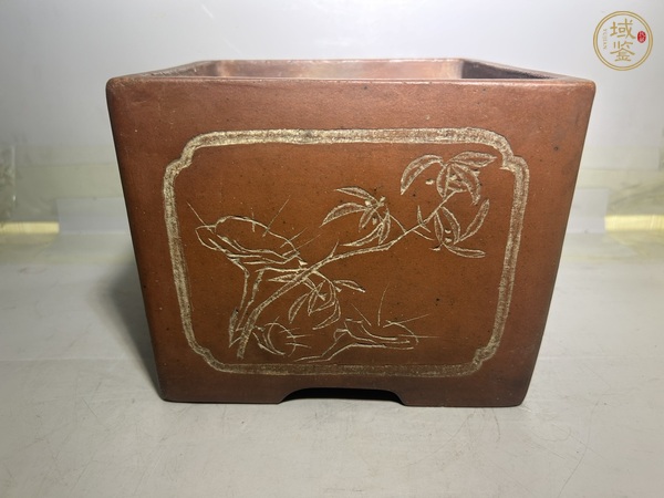 古玩雜項紫砂花盆真品鑒賞圖