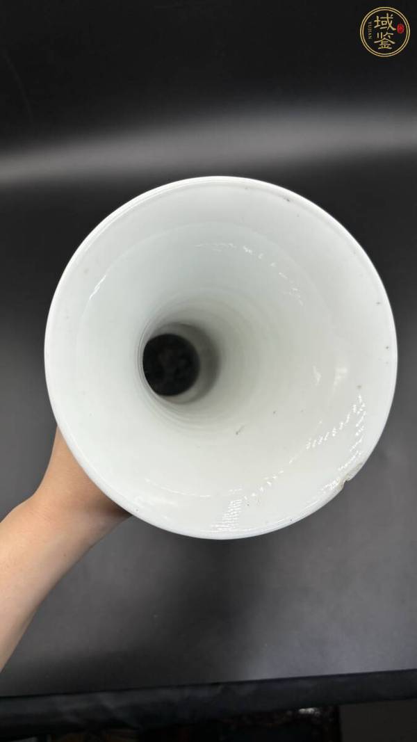 古玩陶瓷民國 粉彩人物紋花觚真品鑒賞圖