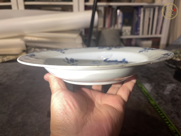 古玩陶瓷青花折枝花卉紋盤真品鑒賞圖