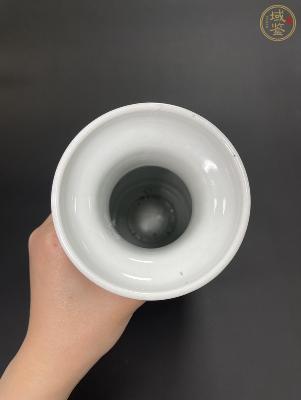 古玩陶瓷清雍正 粉彩錦地紋團鶴瓶真品鑒賞圖