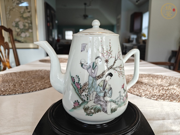 古玩陶瓷仕女粉彩執(zhí)壺真品鑒賞圖