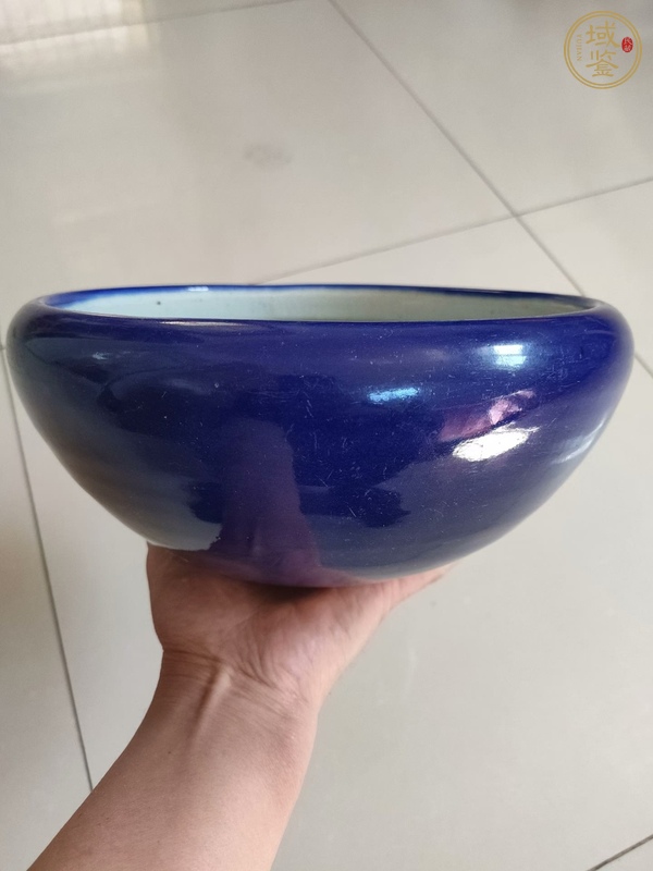 古玩祭藍釉香爐真品鑒賞圖