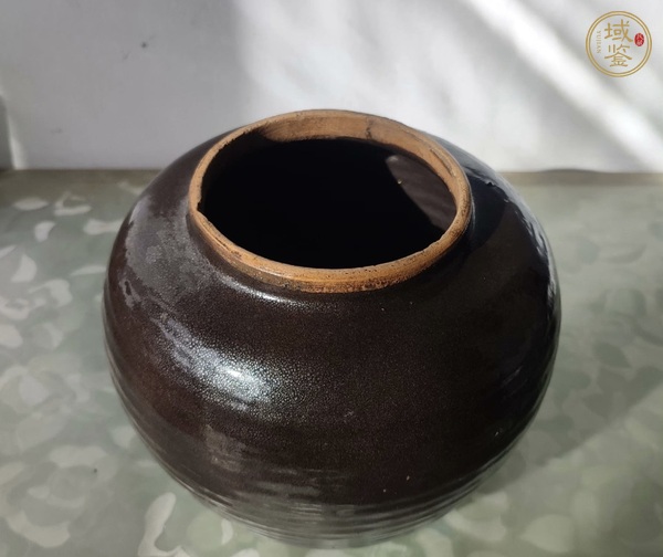 古玩陶瓷磁州窯銀油滴罐真品鑒賞圖
