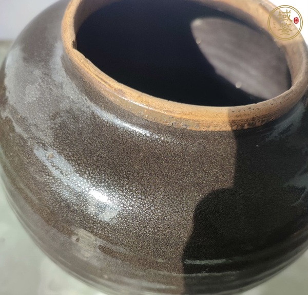 古玩陶瓷磁州窯銀油滴罐真品鑒賞圖