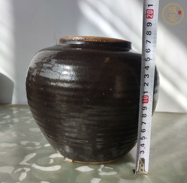 古玩陶瓷磁州窯銀油滴罐真品鑒賞圖