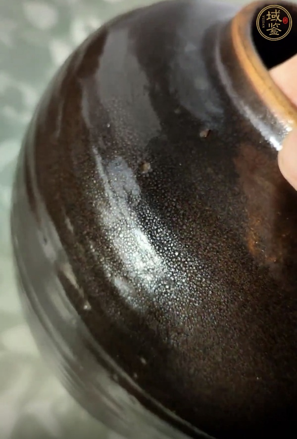 古玩陶瓷磁州窯銀油滴罐真品鑒賞圖